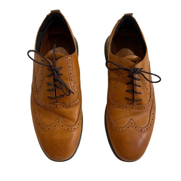 Wolf & Shepherd Men's 8 Crossover Wingtip Italian Leather Hybrid Dress Shoes - Picture 2 of 16